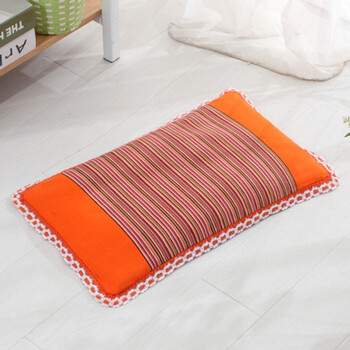 桃核枕头野生山桃核原料颈椎枕桃胡枕头成人手工山核桃护颈按摩枕橘黄