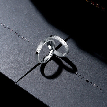 dw戒指独戒男款尾戒男士单身轻奢感小众设计饰品钛钢精致潮酷 【白