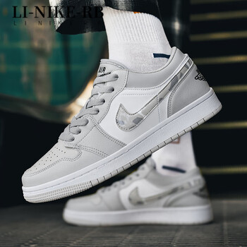 dunk儿童运动鞋黑白熊猫sb板鞋aj低帮  联名nike耐克尅 7728灰白迷彩