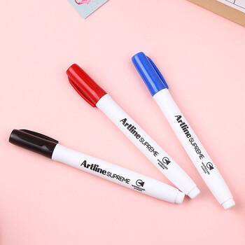 【开学必备】旗牌（Shachihata）Artline 办公会议迷你小巧便携防干燥易擦可擦白板笔 黑色 1.5mm EPF-507-K