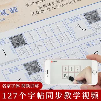 绍泽文化 行书成人练字帖 学生硬笔钢笔行楷凹槽21天速成临摹写字板 大本豪华视频版
