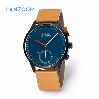 lanzoom 德国智能手表男定位防水计步手表蓝牙连接多功能手表时尚休闲