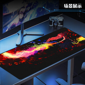 AOC 全属性系列 电竞游戏鼠标垫超大号 900*400*4mm加厚锁边办公键盘电脑书桌垫 黑色 M190 绘梦