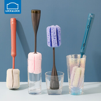 乐扣乐扣水杯刷洗杯子长柄无死角去茶渍海绵奶瓶刷子家用清洁刷玻璃杯刷