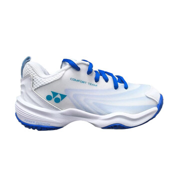 YONEX尤尼克斯羽鞋儿童款比赛训练鞋防滑耐磨SHBCFT2JEX 白/蓝 35