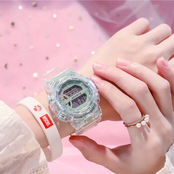 帝兹dizizid电子手表女学生简约潮流时尚初中生网红少女运动闹钟多