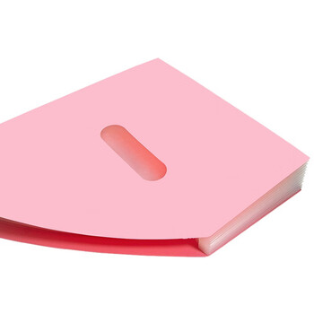 金得利13格A4竖款大容量手提风琴包可立式可伸缩文件筐资料册收纳夹学生用可伸缩书立架折叠书夹 粉色 DC7610