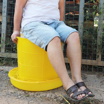 耐尔尼加厚鸡料桶鸡食槽鸡饮水器鸡鸭鹅自动下料槽