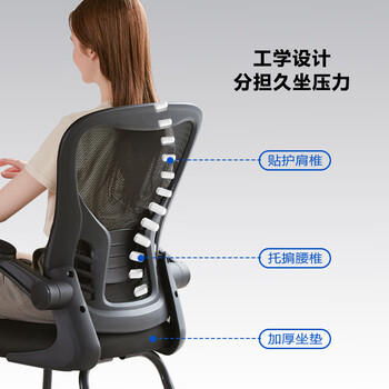 博泰电脑椅办公椅家用坐椅工学网布椅子会议椅书房椅弓形职员椅20910L