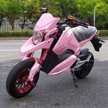 电动摩托车z6电动车成人72v电瓶车m3改装96v高速跑车 粉色-不含运费