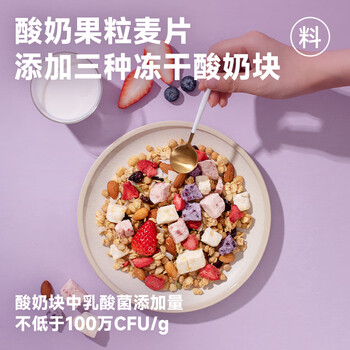欧扎克 麦片营养早餐 水果麦片即食燕麦片零食代餐干吃酸奶果粒200g