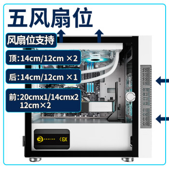长城（Great Wall）阿基米德1白色电脑机箱（超宽体/MATX小板/240水冷位/玻璃全侧透/20CM风扇位/4070显卡）