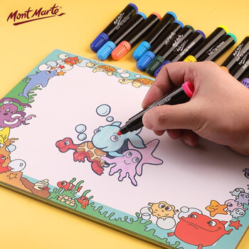 蒙玛特(Mont Marte)儿童绘画套装 六一儿童节新年礼物文具画画套装 水彩笔颜料蜡笔画笔礼盒174件木盒装 速写 马克笔绘画
