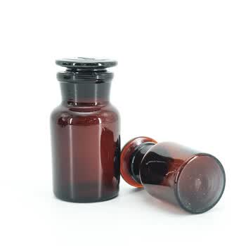 冰禹【京仓配送】玻璃广口瓶 加厚密封大口试剂瓶 玻璃药棉酒精瓶 BY-79C 透明250ml