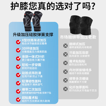 李宁护膝运动羽毛球跑步篮球男女专业款膝盖半月板护具髌骨绷带加压