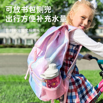 btif儿童透明水杯高颜值学生上学专用运动直饮大容量杯子鲨鱼派对