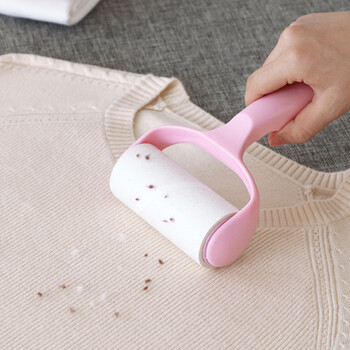 妙然粘毛器粘毛滚筒10cm1器6卷300撕可撕式衣服宠物除毛粘尘纸除尘器