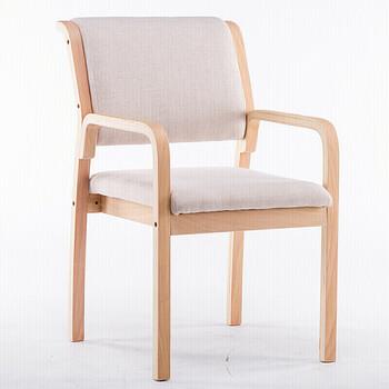 奥盛益美木制椅子带扶手北欧餐椅复古实木家用办公书桌椅老人靠背椅