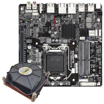 技嘉imb410tn 1200薄型工控主板 24位lvds 4com dc电源m.