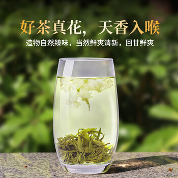 润虎茶叶茉莉花茶浓香型2025新茶500g礼盒装茉莉绿茶花草茶罐装自己喝