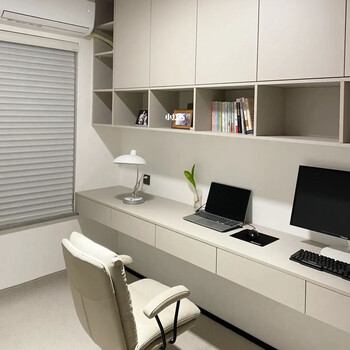 龙易鹿子妃悬空书桌定制书房挂墙悬空书桌书柜一体壁挂台式简约异形