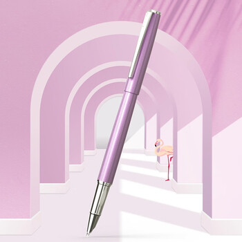 【开学必备】优尚（OASO）钢笔学生全铝流线笔身商务办公礼品练字笔中性签字笔 男女生日礼盒礼品  雾紫