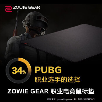 卓威奇亚（ZOWIE GEAR）PTF-X 粗面鼠标垫 顺滑手感 电竞鼠标垫 游戏鼠标垫 黑色加厚鼠标垫 电脑桌垫