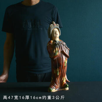 三彩仕女俑价格报价行情- 京东