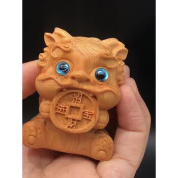 环妤崖柏木雕南瓜拉布布现代卡通盘玩工艺文玩手把件可爱装饰摆件