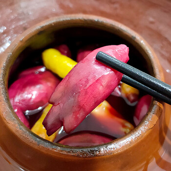 酸辣食用洋火姜泡制小米辣嫩姜阳荷老坛泡仔姜茗荷农家泡菜500g 500g