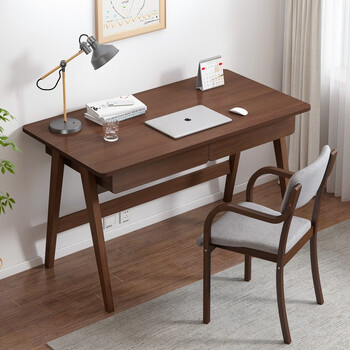 蔓斯菲尔电脑桌书桌简约学习写字桌简易实木腿书桌多功能办公书桌子