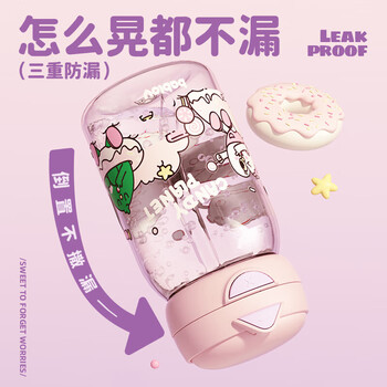 BABLOV儿童水杯女生夏高颜值便携tritan塑料杯可爱大容量水壶运动吸管杯