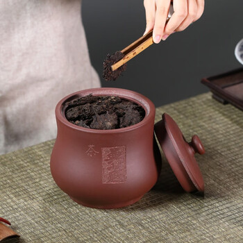 金镶玉 茶叶罐醒茶罐 家用大号原矿 手工宜兴紫砂 典藏茶叶罐 金镶玉 茶叶罐醒茶罐 家用大号原矿 手工宜兴紫砂 典藏茶叶罐