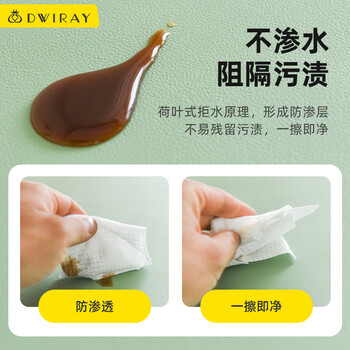 帝伊工坊超大皮革办公游戏鼠标垫课桌写字垫书桌垫餐桌垫键盘垫 小清新加厚防水防污耐磨 1200*600大号加厚