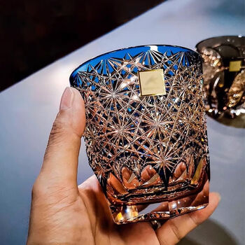 水晶玻璃杯 2025新款鑽石紋水晶玻璃杯耐高溫家用啤酒杯歐式風格高顏值