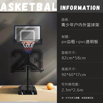 LIVEX青少年篮球架可移动式户外室内外篮球框可升级投篮训练 新年礼物