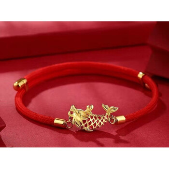 锦鲤手链红绳鳌鱼手绳男女友情侣闺蜜手链礼物鳌鱼手链红绳