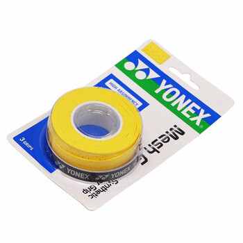 YONEX尤尼克斯羽毛球手胶网羽通用网格防滑吸汗带AC138-3EX橘黄3条装 YONEX尤尼克斯羽毛球手胶网羽通用网格防滑吸汗带AC138-3EX橘黄3条装