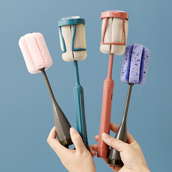 乐扣乐扣水杯刷洗杯子长柄无死角去茶渍海绵奶瓶刷子家用清洁刷玻璃杯刷