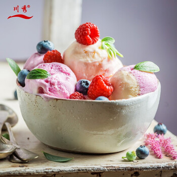 川秀 原味冰淇淋粉 家用自制冰淇淋原料软硬模具冰激凌 100g*3包
