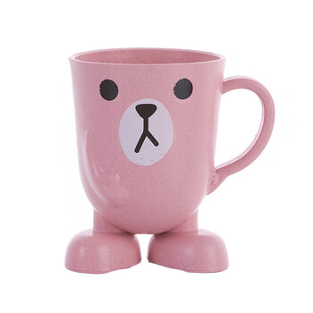 恒愎漱口杯卡通可爱防摔刷牙创意家用男女小孩小号洗漱杯牙缸粉色