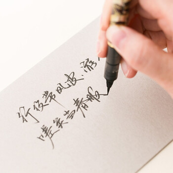 吴竹（KURETAKE）日本进口莳绘物语科学毛笔书信笔专用替换笔芯 毛笔替芯 黑色 ER163-010