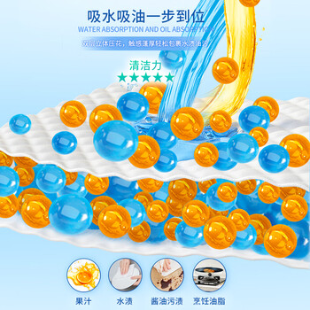 洁柔厨房抽纸200抽*4包开学清洁吸水吸油一次性懒人抹布大包悬挂式