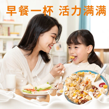 蜜思诺 水果坚果燕麦片营养早餐代餐麦片即食冲饮晚餐食品零食两罐1000g