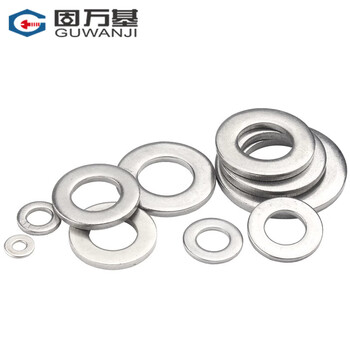固万基（GUWANJI）固万基 平垫圈 304不锈钢超薄加大金属加厚圆形螺丝平垫介子华司 M8x16x1.5[500个]