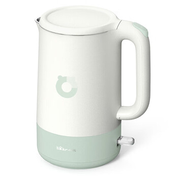 小熊（Bear）电热水壶 不锈钢内胆热水壶 ZDH-R17B3双层防烫烧水壶1.7L大容量 