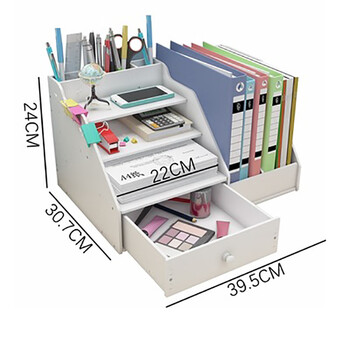晶讯文件架办公桌桌面书架多层文件夹收纳盒【四加二不带笔筒】 晶讯文件架办公桌桌面书架多层文件夹收纳盒【四加二不带笔筒】