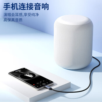 晶华Type-C转3.5mm转换线公对公音频耳机转接头笔记本小米/华为P50/mate50Pro接音响深灰色 0.5米A553B 晶华Type-C转3.5mm转换线公对公音频耳机转接头笔记本小米/华为P50/mate50Pro接音响深灰色 0.5米A553B