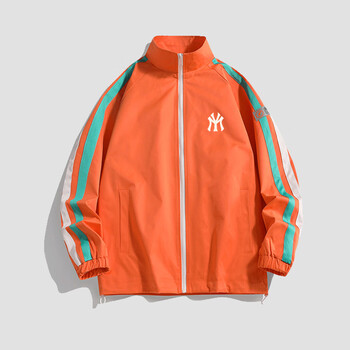mlb caerl官方情侣薄款夹克男外套女运动休闲美式潮牌 桔色 3xl