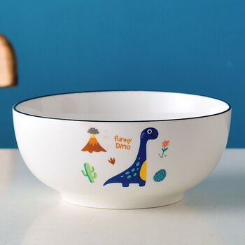 卡通陶瓷家用亲子吃饭碗勺儿童碗盘子菜盘四方碗韩式组合餐具套装单个